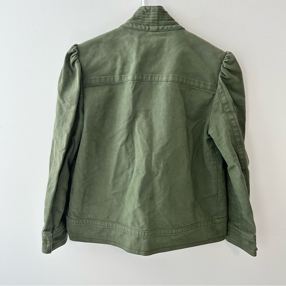Derek Lam 10 Crosby Green Army Cropped Cargo Jacket Size 4 - Picture 12 of 12